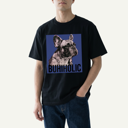 BUHIHOLIC ステンシルTシャツ(Indigo)