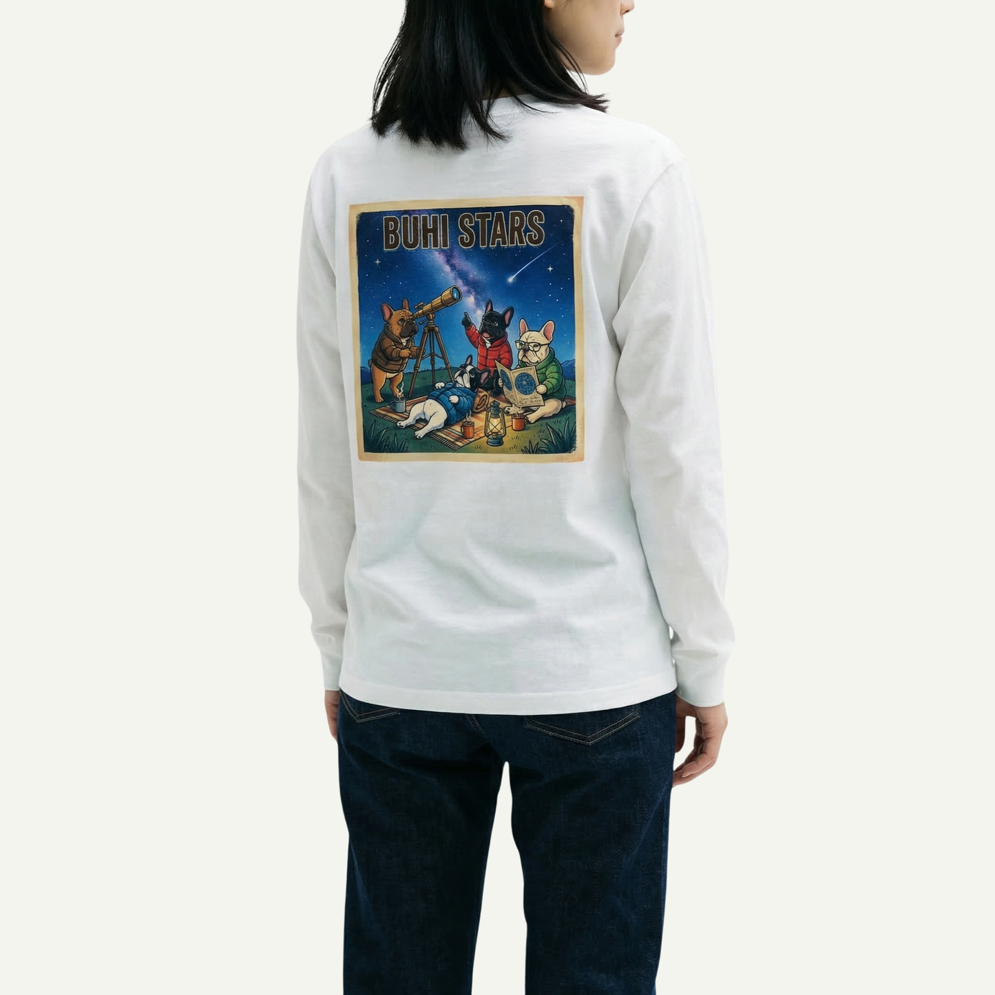 BUHI STARSロングスリーブTシャツ