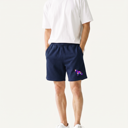 カラーブロッキングBUHI スウェットハーフパンツ