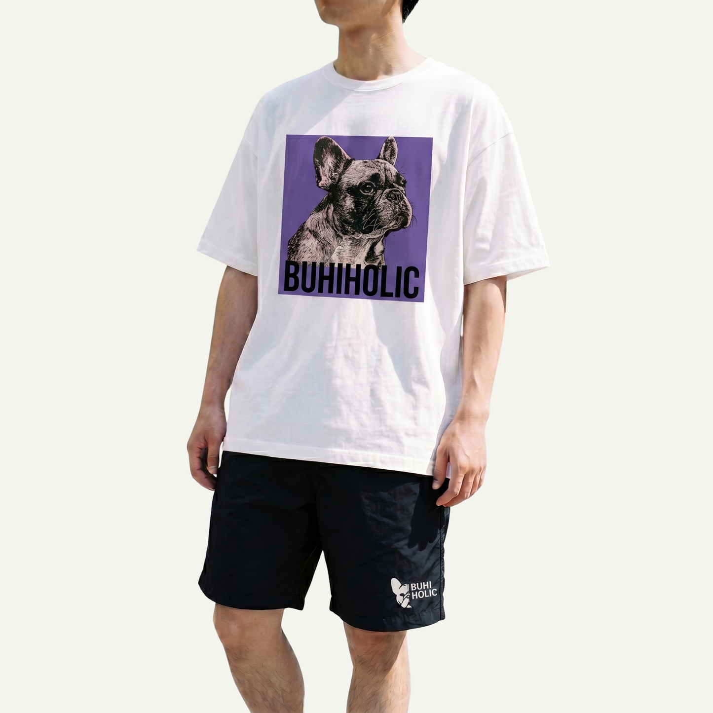 BUHIHOLIC ステンシルTシャツ(Iris)