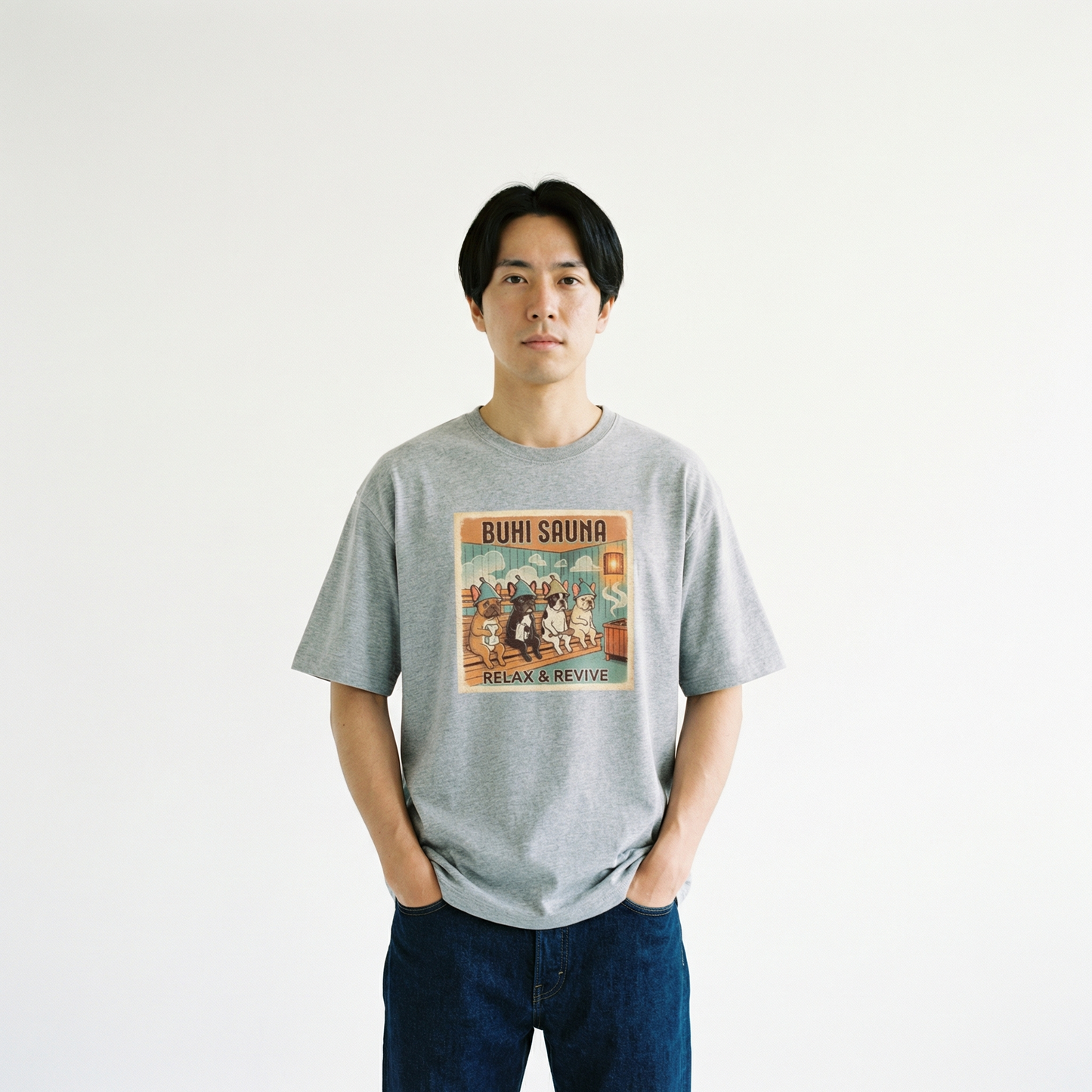BUHI SAUNAビックシルエットTシャツ