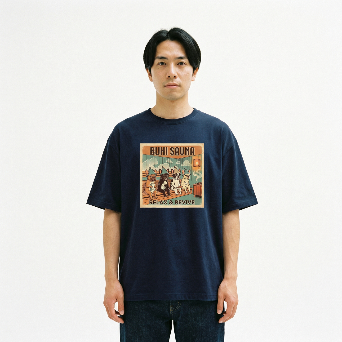 BUHI SAUNAビックシルエットTシャツ
