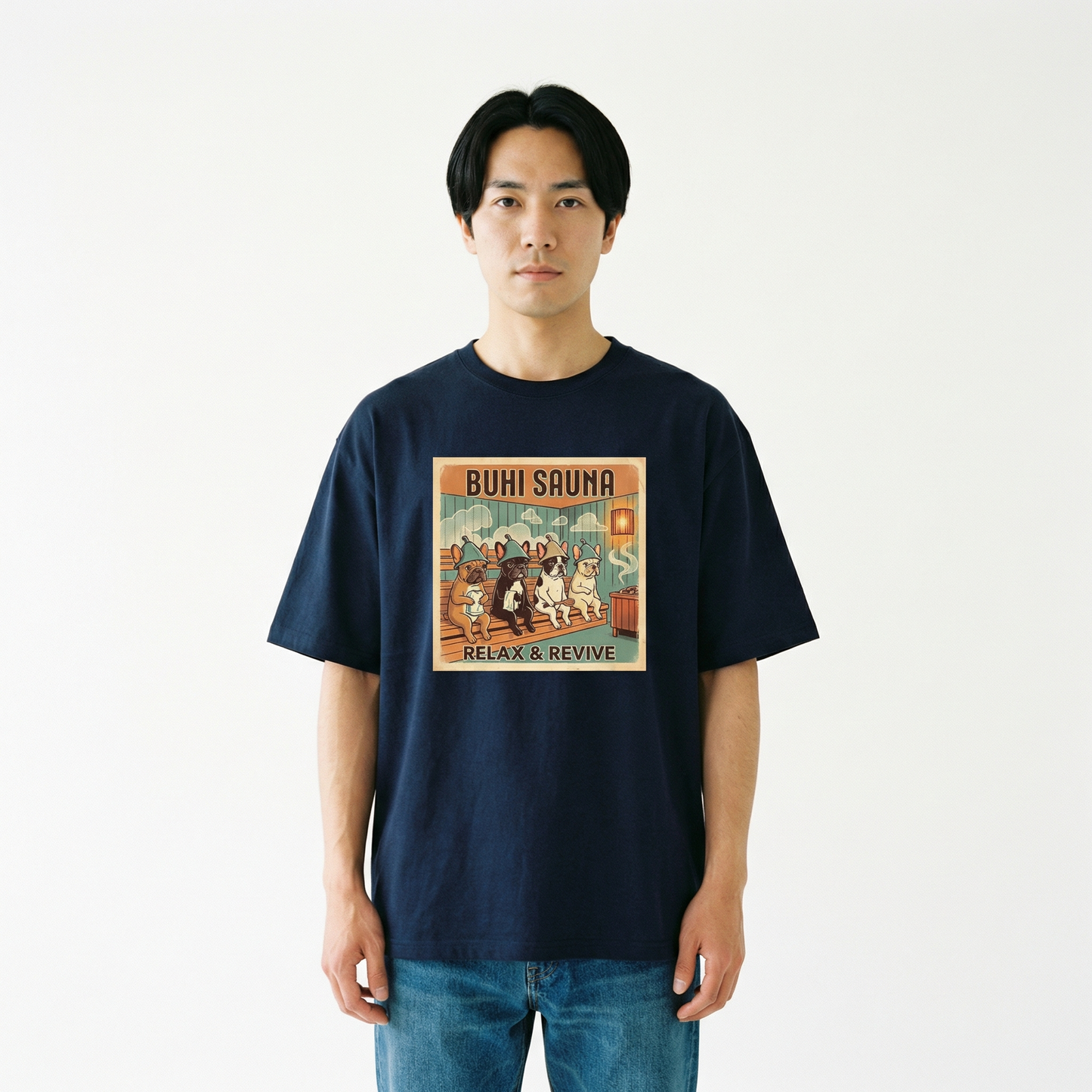 BUHI SAUNAビックシルエットTシャツ