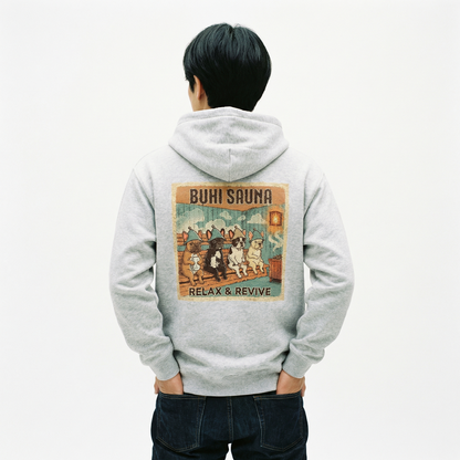 BUHI SAUNAフレンチテリージップパーカー