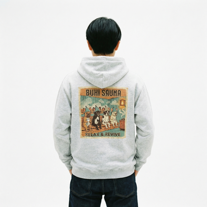 BUHI SAUNAフレンチテリージップパーカー