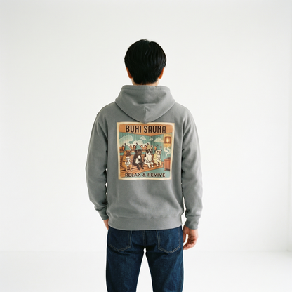 BUHI SAUNAフレンチテリージップパーカー