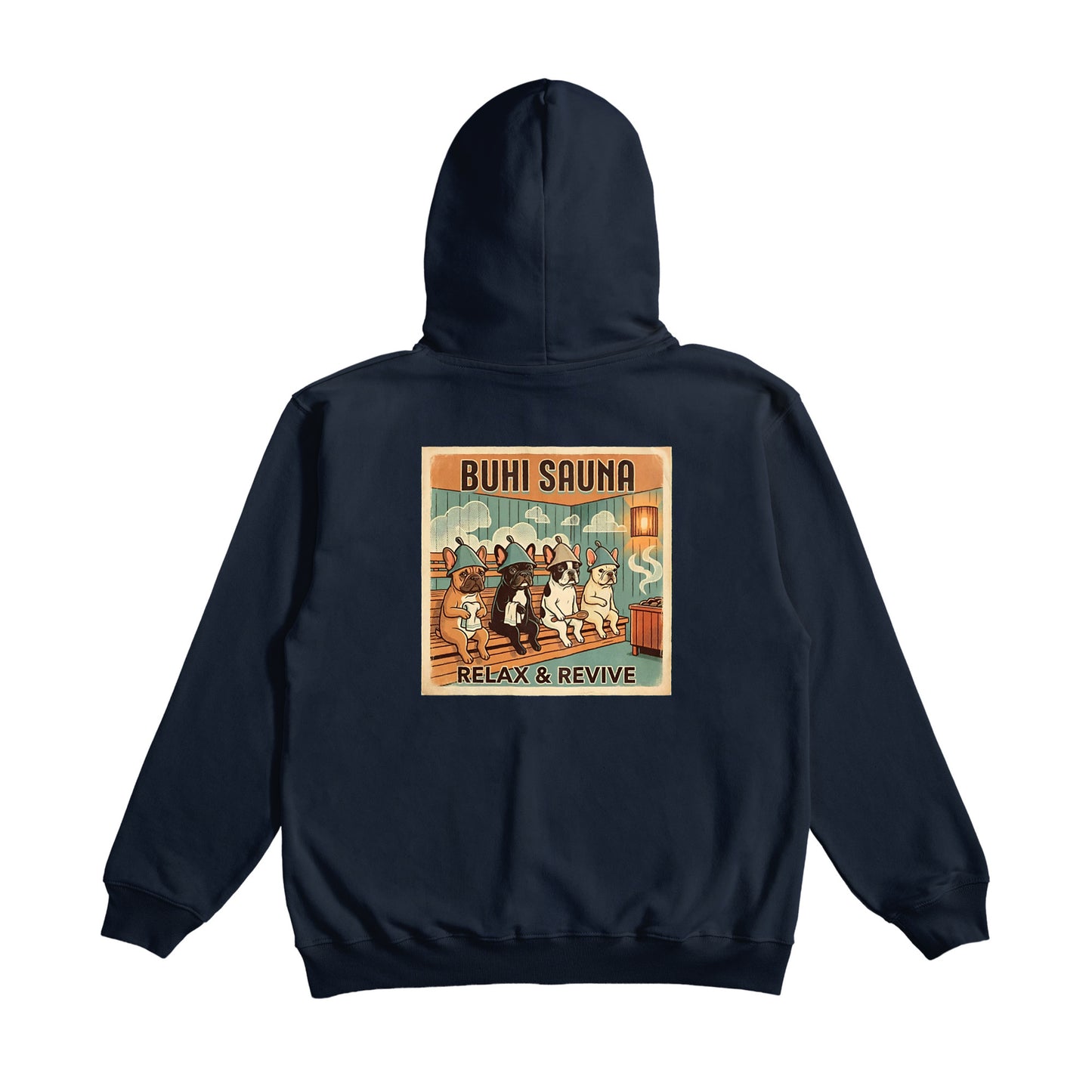 BUHI SAUNAフレンチテリージップパーカー navy image