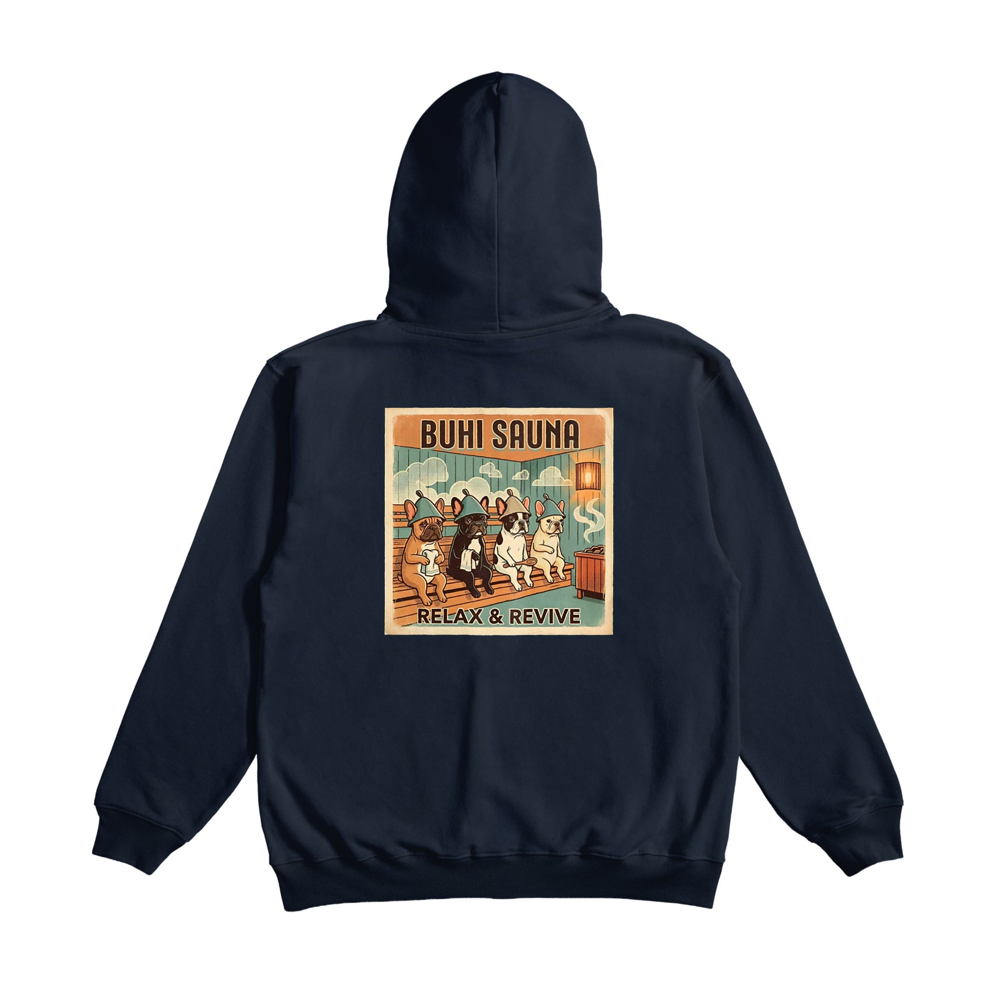 BUHI SAUNAフレンチテリージップパーカー navy image