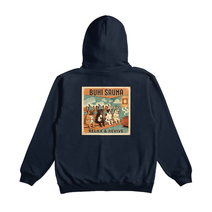BUHI SAUNAフレンチテリージップパーカー navy image