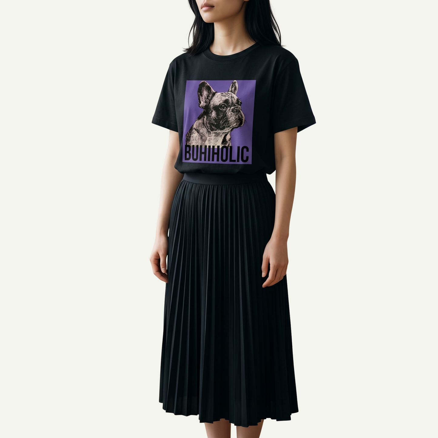 BUHIHOLIC ステンシルTシャツ(Iris)
