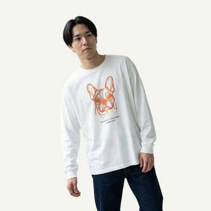 コンターラインブヒロングTシャツ