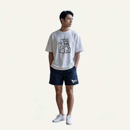 BUHIHOLICナイロンハーフパンツ