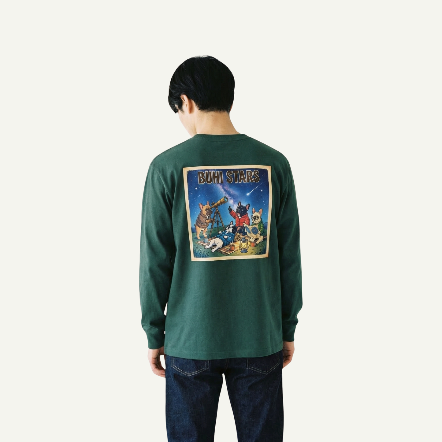 BUHI STARSロングスリーブTシャツ