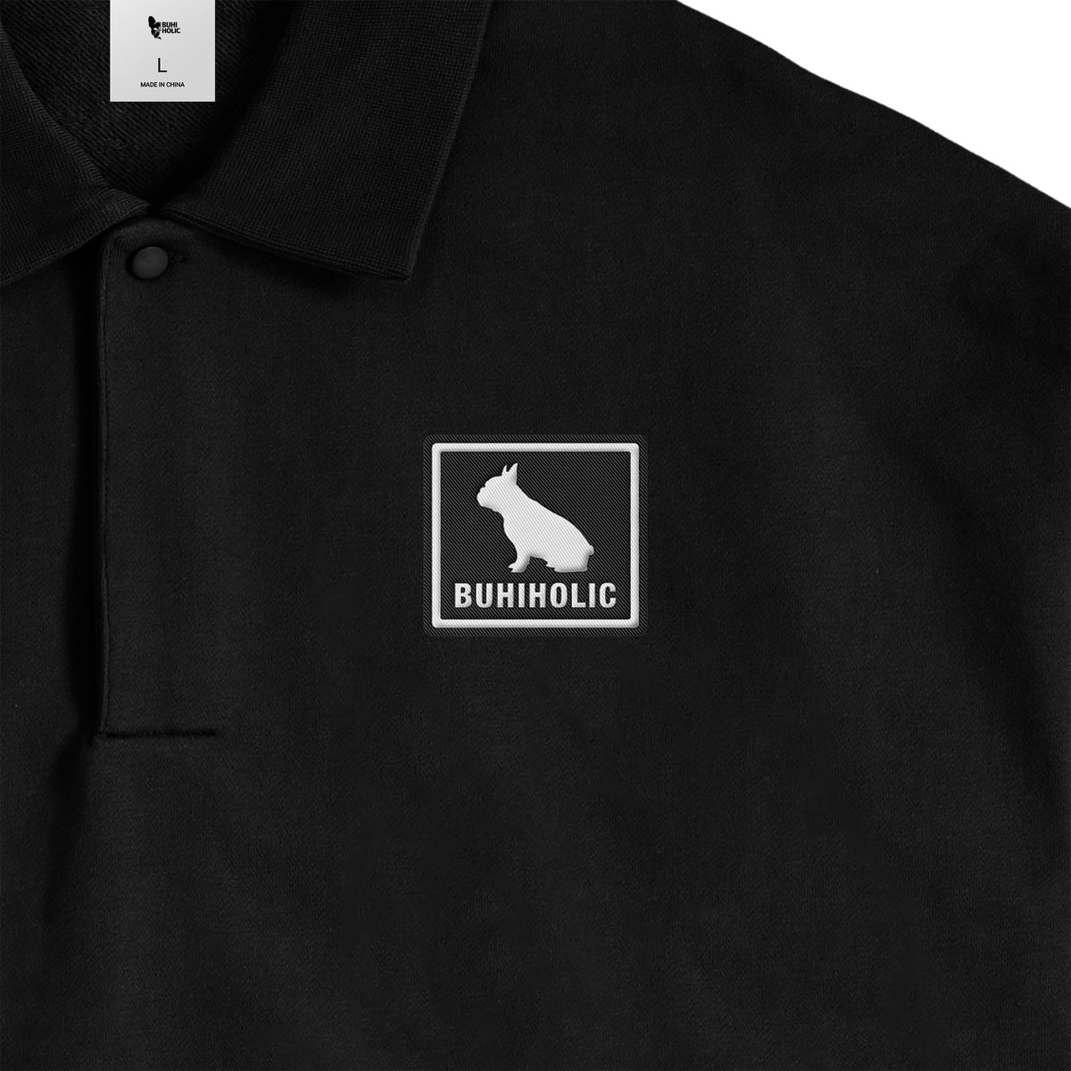 ICON BUHIポロスウェット black image