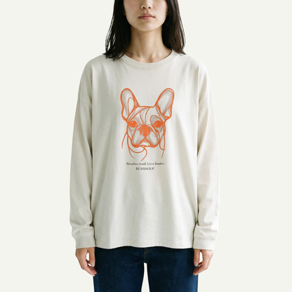 コンターラインブヒロングTシャツ