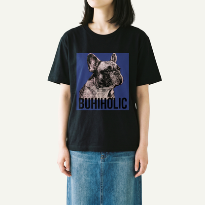 BUHIHOLIC ステンシルTシャツ(Indigo)