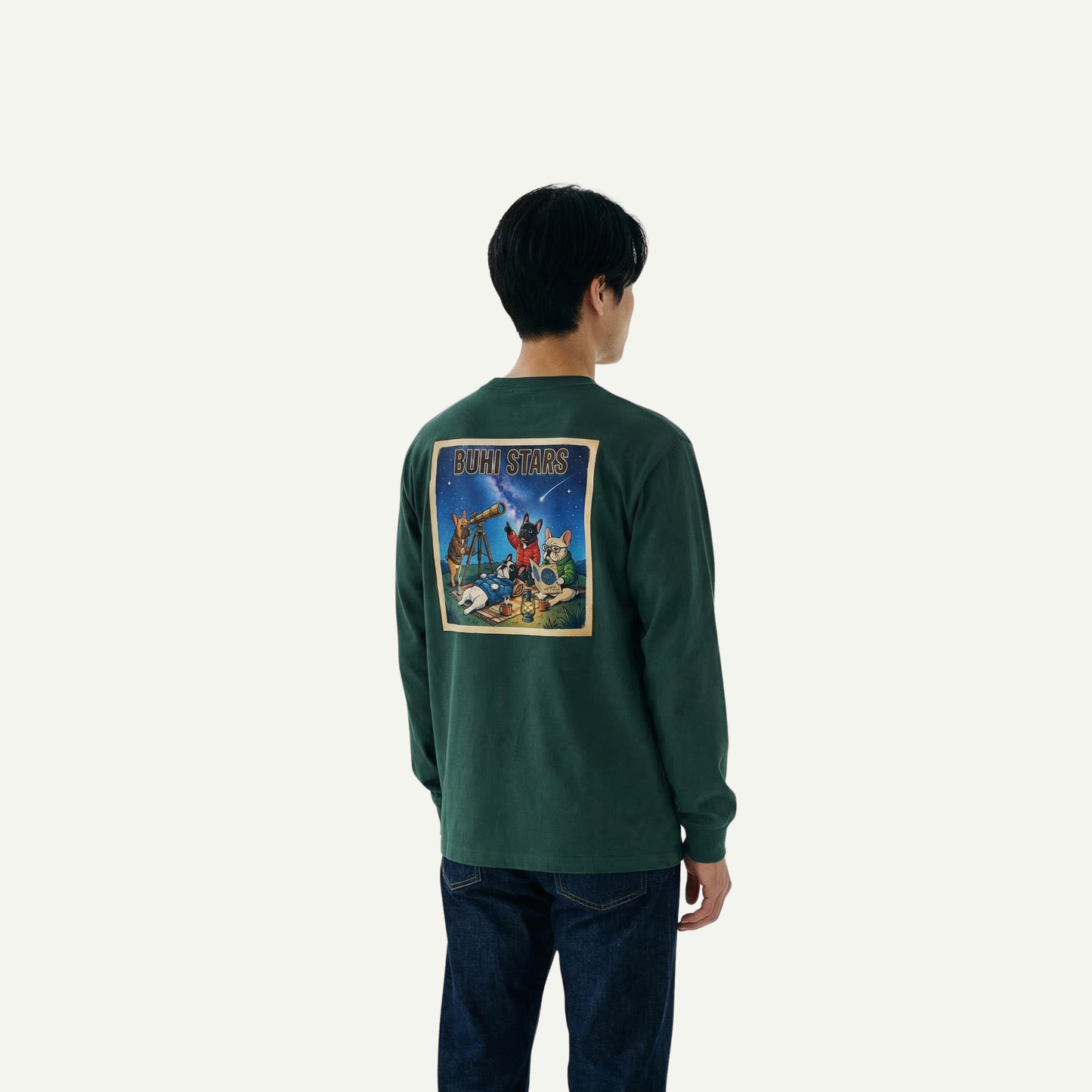 BUHI STARSロングスリーブTシャツ