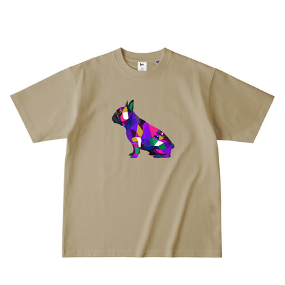 カラーブロッキングTシャツ dull-sand image