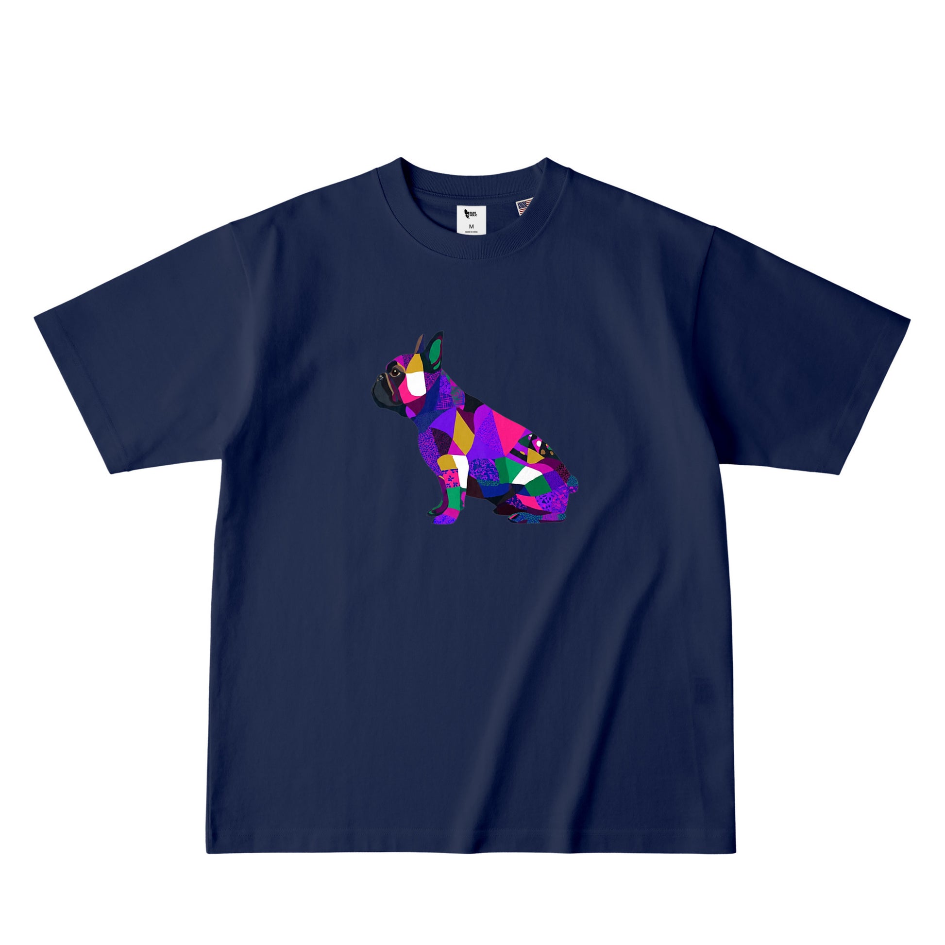 カラーブロッキングTシャツ navy image