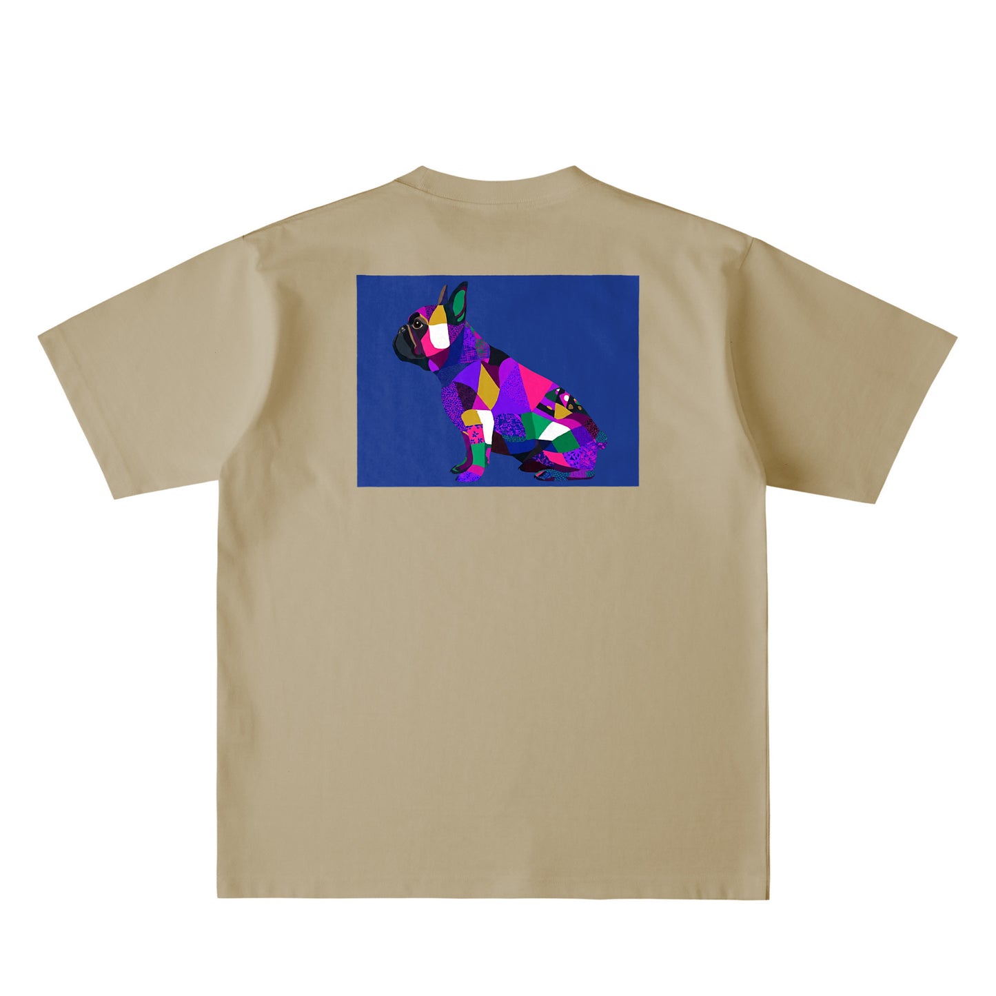 カラーブロッキングTシャツ(バックプリント) dull-sand image