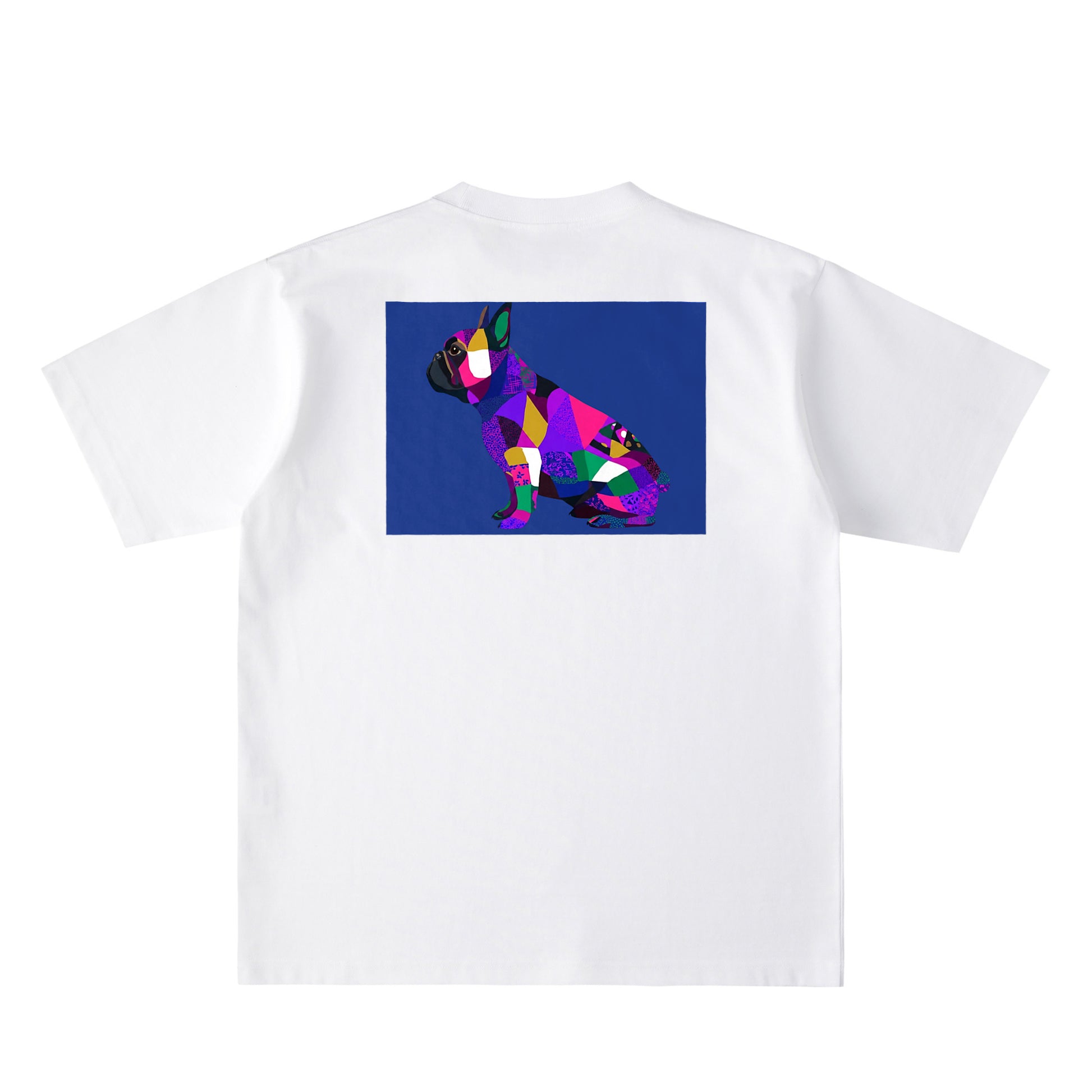 カラーブロッキングTシャツ(バックプリント) white image