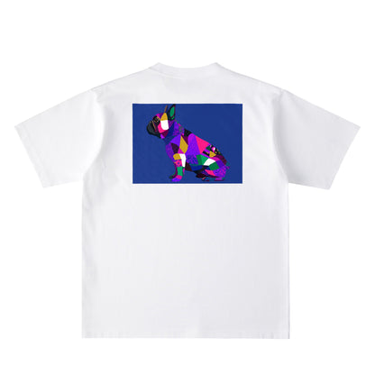 カラーブロッキングTシャツ(バックプリント) white image