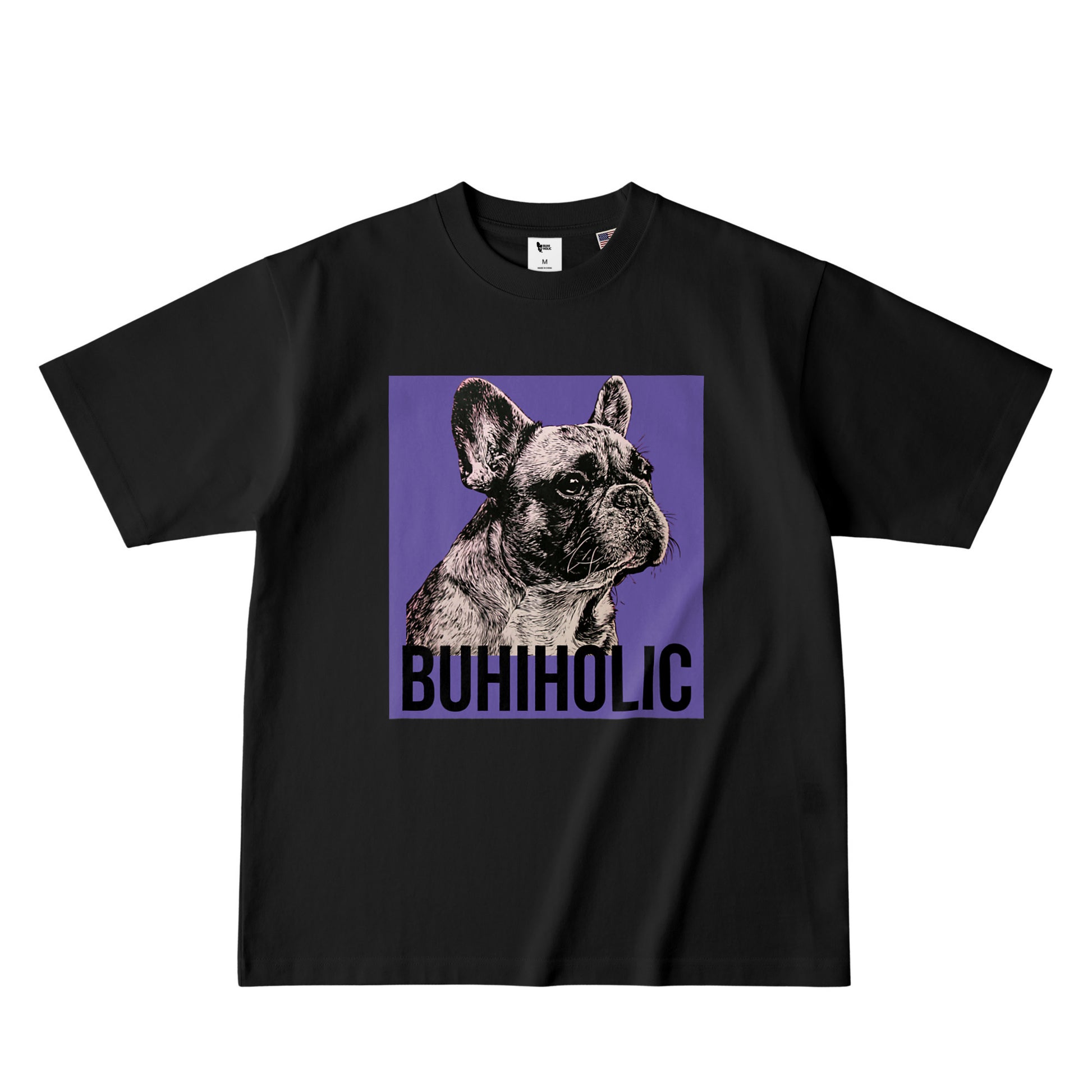 BUHIHOLIC ステンシルTシャツ(Iris) deep-black image