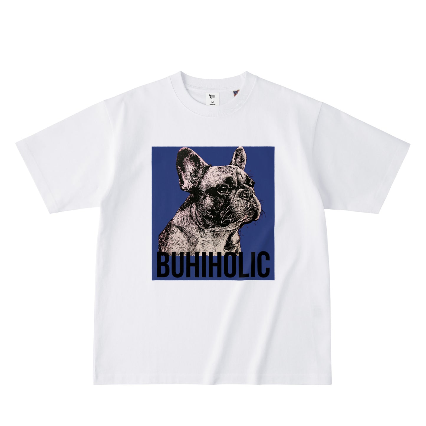 BUHIHOLIC ステンシルTシャツ(Indigo) white image