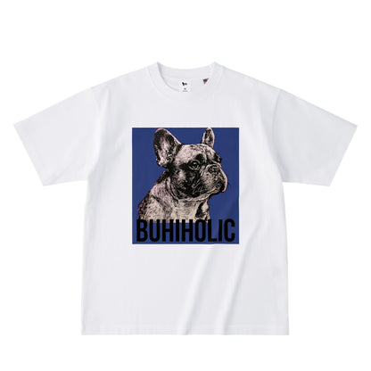 BUHIHOLIC ステンシルTシャツ(Indigo) white image