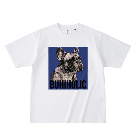 BUHIHOLIC ステンシルTシャツ(Indigo) white image