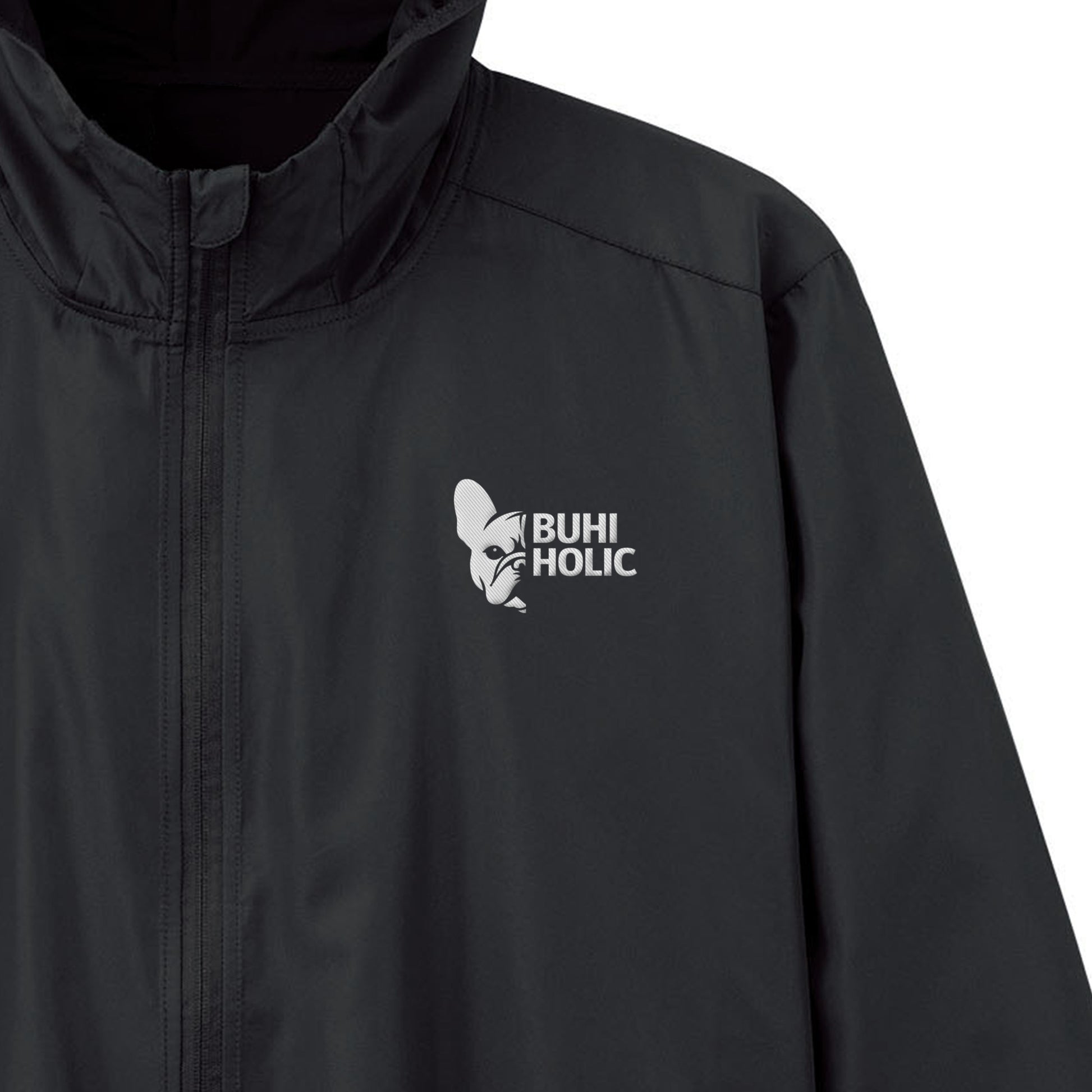 BUHI SAUNA ウィンドパーカー black image