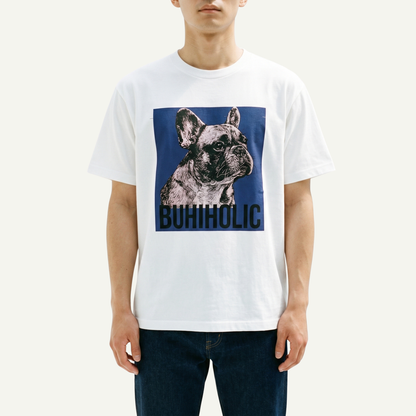 BUHIHOLIC ステンシルTシャツ(Indigo)