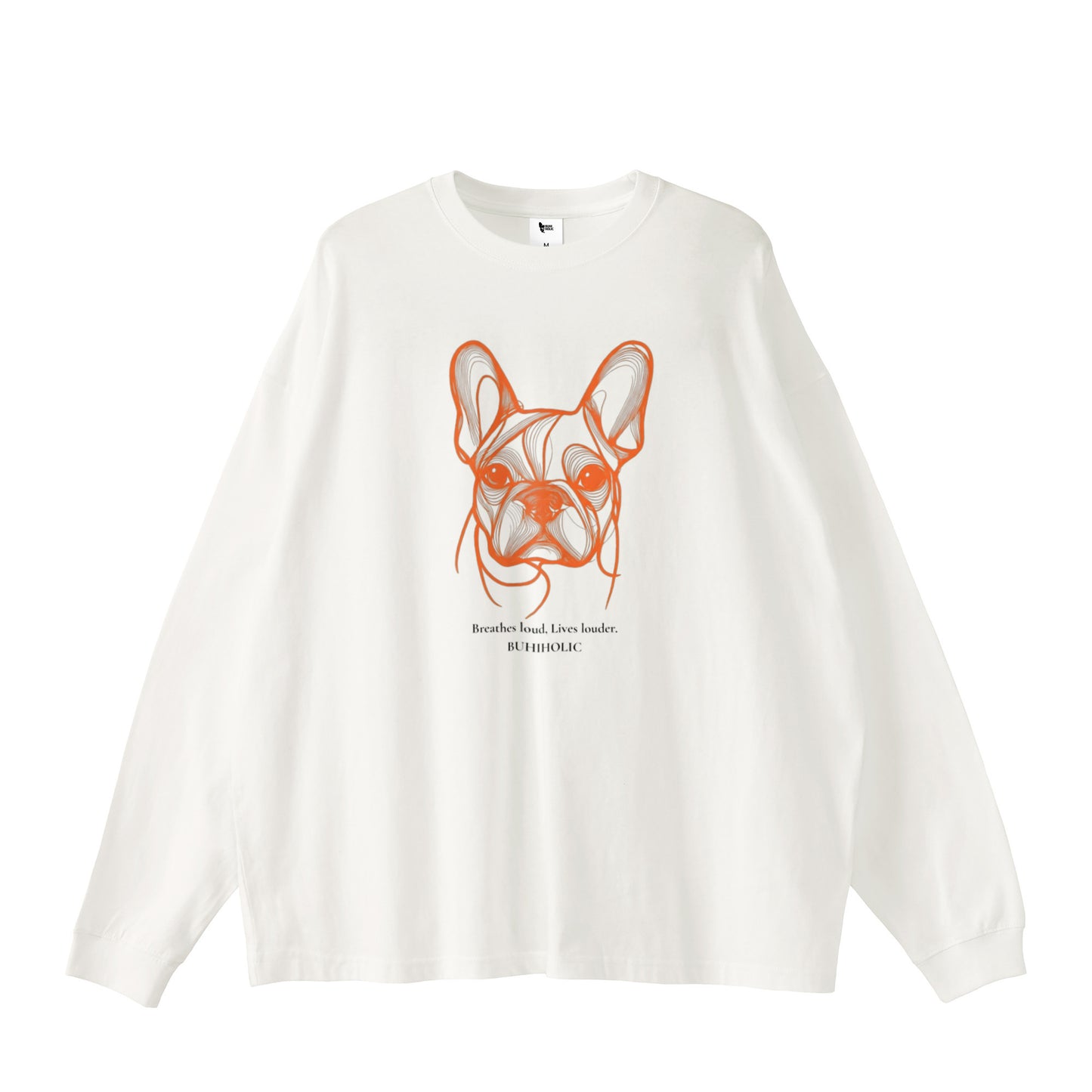 コンターラインブヒロングTシャツ white image