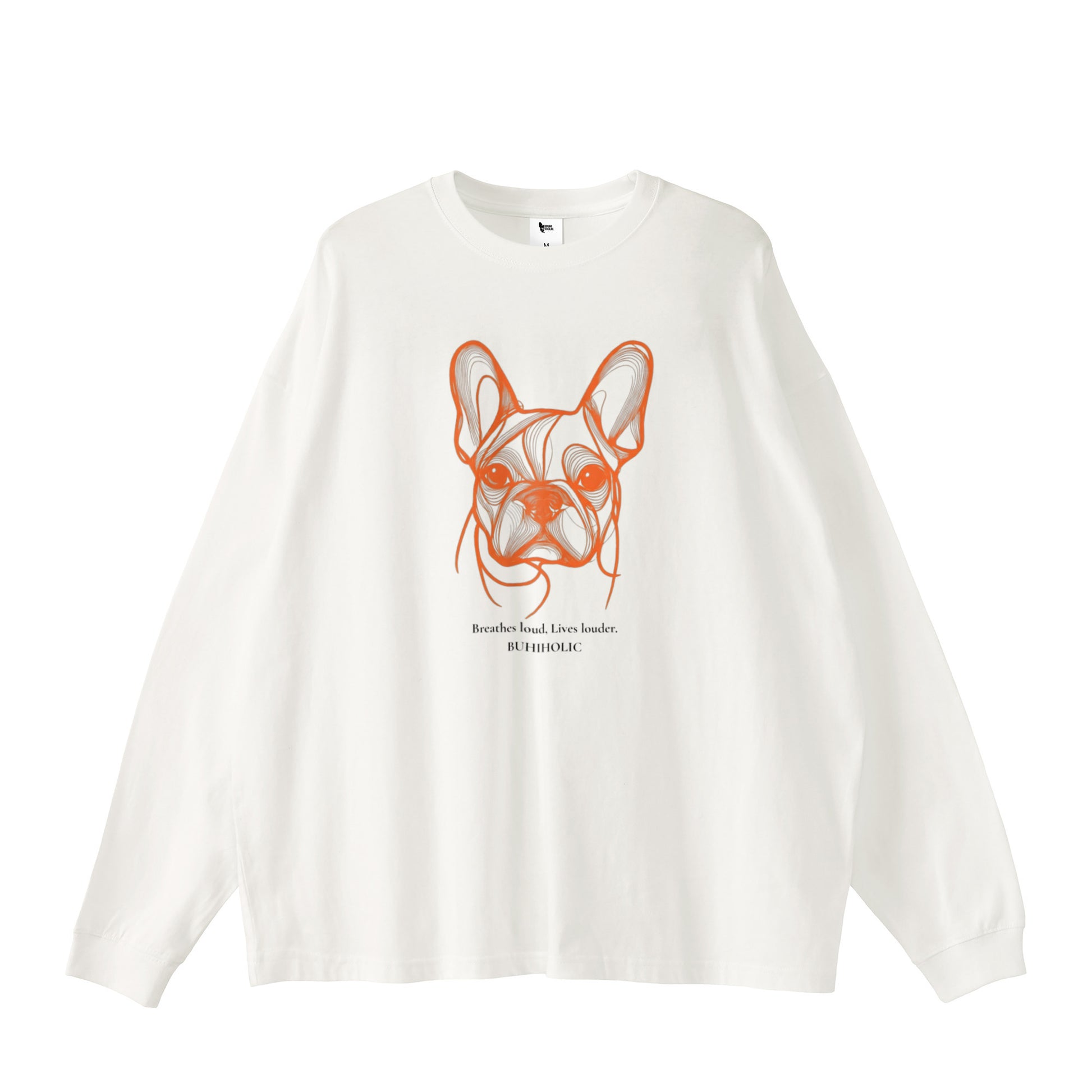 コンターラインブヒロングTシャツ white image