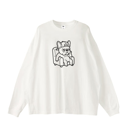 LAZY BUHIロングTシャツ white image