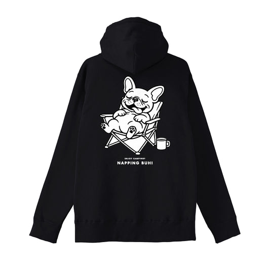 NAPPING BUHIジップパーカー black image
