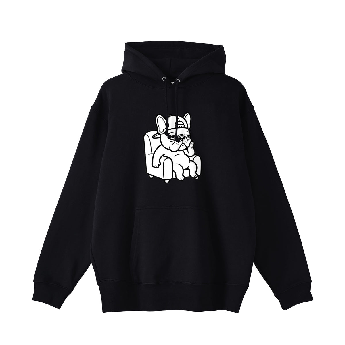 LAZY BUHIパーカー black image