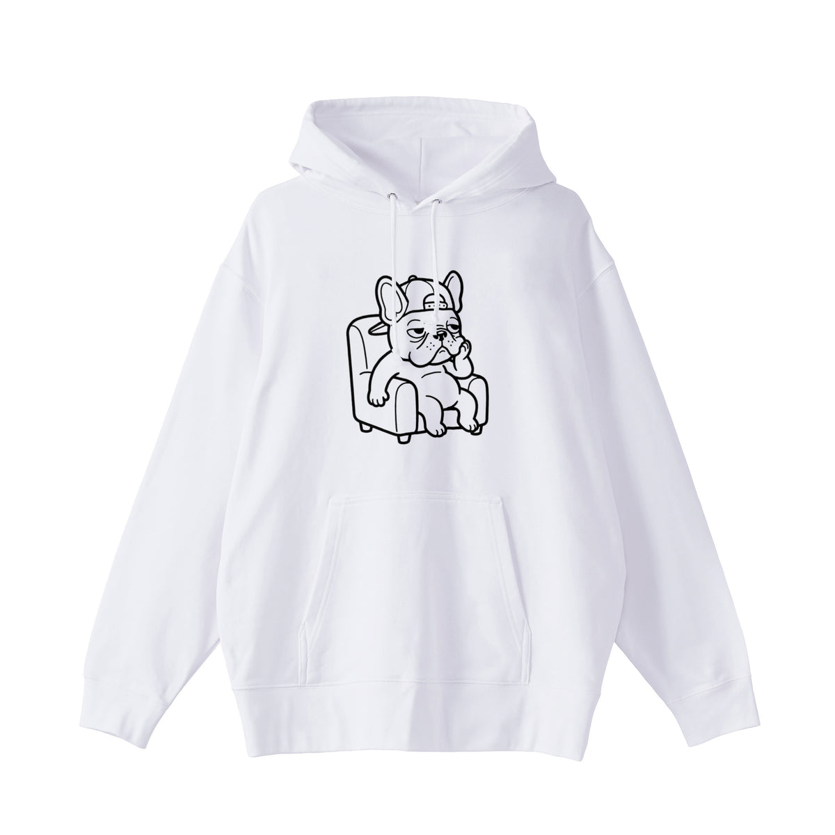 LAZY BUHIパーカー white image