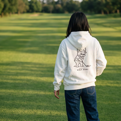 GOLF BUHIパーカー ホワイト 着用
