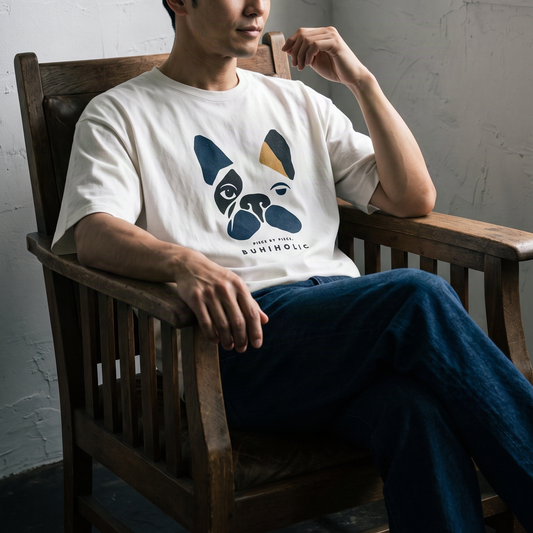 PIECE BUHI Tシャツ ホワイト 着用 男性